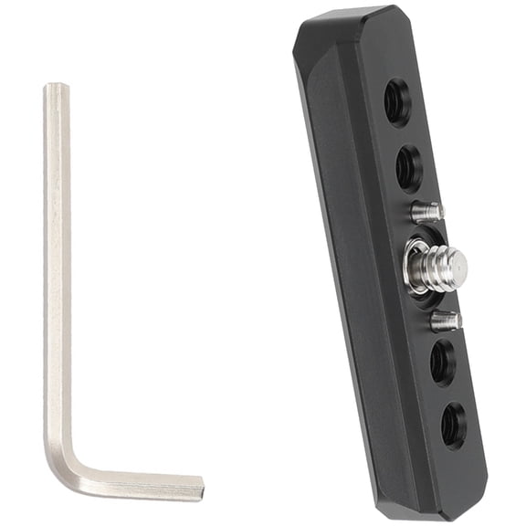 Quick-Release Aluminum Camera Rails w/ 1/4in Thread Port for Studio Lighting Cage & Film Accessories