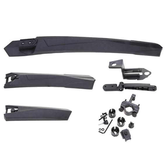 Quick Release Black Bike Mudguard Set Front Rear Flexible Plastic Fender for Mountain Road and Touring Bikes