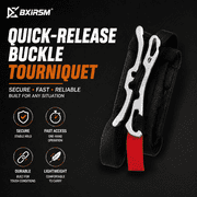 Quick-Release Buckle Tourniquet, Elastic First Aid Band with Slow-Release Function for Emergency Bleeding Control & Medical Training