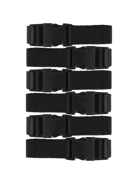 Quick-Release Buckle Utility Strap, 6-Pack, 72-Inch, Black