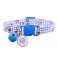 thumbnail image 1 of Quick-Release Cat Necklace - Breathable Pet Supplies - Cherry Pattern Plaid Dog Collar - Bell for Decor, 1 of 8