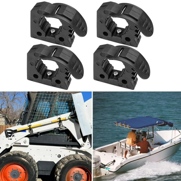 Quick Release Clamp Mount, Rubber Clamp Grip Replacement for Mounting Tools & Equipment 1-1/3 to 1-3/5 Diameter Compatible With For UTV ATV SUV RV Van Pickup Trucks Boat Utility Trailers(4pcs)