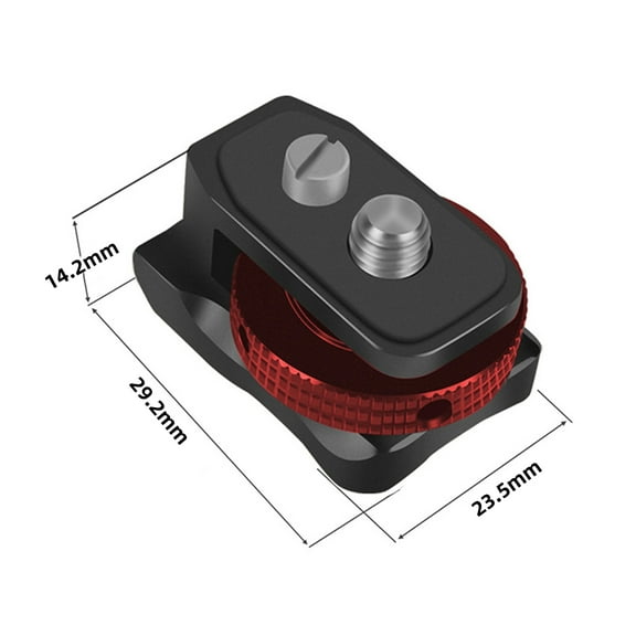 Quick Release Cold Shoe Mount Adapter for DSLR Camera Cage 360 Rotatable, 1/4 Screw Aluminum Alloy