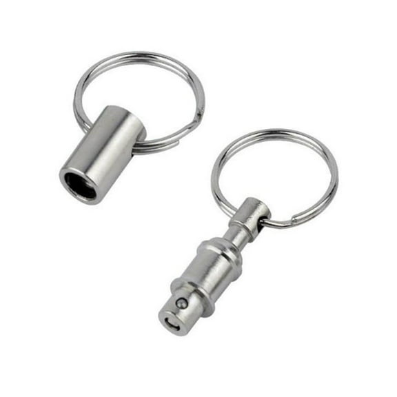Quick Release Detachable Keychain, Heavy Duty Dual Pull Apart Key Chain, Spring Split Snap Separate, Double Key Ring Lock Valet Keys Flashlights DIY Crafts Accessories, 1 Pc