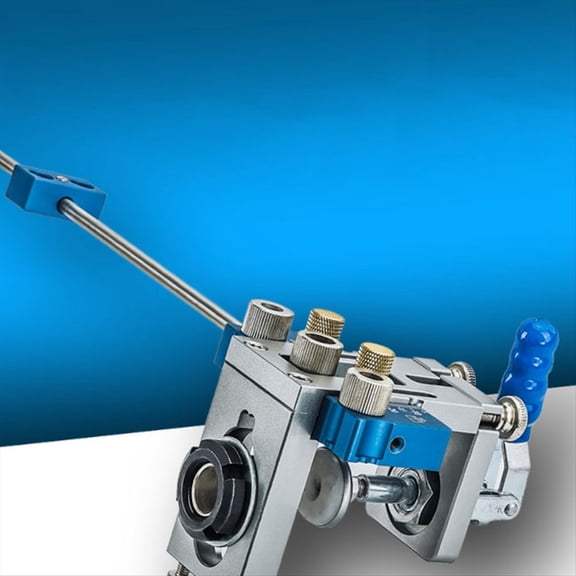 Quick Release Dowel Jig Pocket Hole Jig Drill Guide Locator for Wood Board Splicing Woodworking Tools Aluminum,1 x Dowel Jig Sets