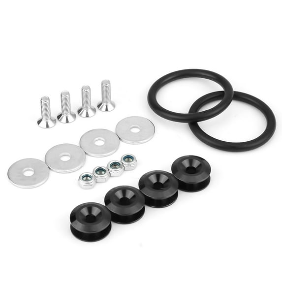 Quick Release Fasteners Washers Bolts for Front Rear Trunk Hatch Lids Bumpers Universal Black