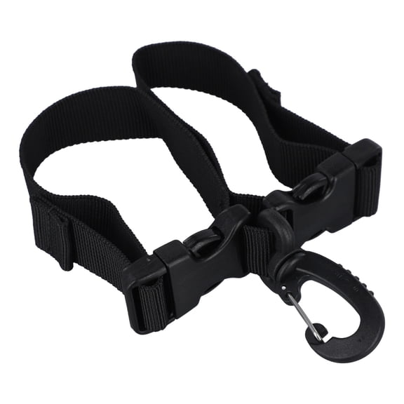 Quick Release Fin Strap for Scuba Diving, Adjustable Length with ABS Buckles (Black)