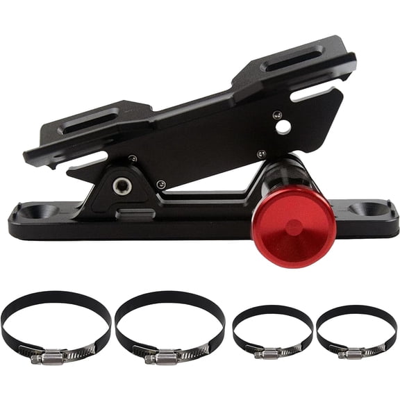 Quick Release Fire Extinguisher Mount - Aluminum Adjustable UTV Roll Bar Fire Extinguisher Holder Mounting Bracket Compatible with Jeep Wrangler TJ JK JL JKU Polaris RZR Ranger Can-Am X3 Universal