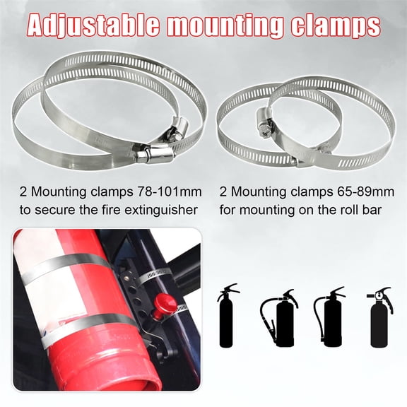 Quick Release Fire Extinguisher Mount Bracket Adjustable Holder For Jeep UTV ATV