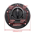 thumbnail image 1 of Quick Release Fuel Gas Tank Cap 5 Hole for Yamaha YZF R1 R1S R1M R3 R6 R6S R7, 1 of 10