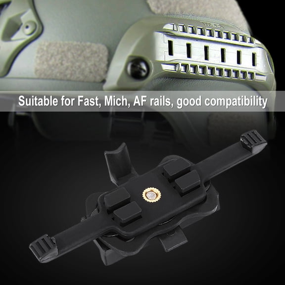 Quick Release Helmet Rail Mount Adapter Base with 4mm Screw for Contour Camera Fast Mich AF Rails Black