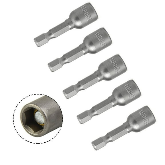Quick Release Hex Shank Magnetic Nut Driver Set 5Pcs 10Mm With Fit Fangkenuo