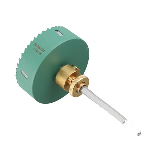 Quick Release Hole Opener 4.33 inches / 110mm Downlight Ceiling Hole Saw Set Alloy Steel with 0.30in Hex Shank for Gypsum Board Solid Wood and Drywall Drilling Tasks