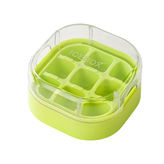Quick Release Ice Cube Tray 9-Cell Press and Silicone Freezer Mold BPA-Free Fast Ice Maker Refrigerator Essential