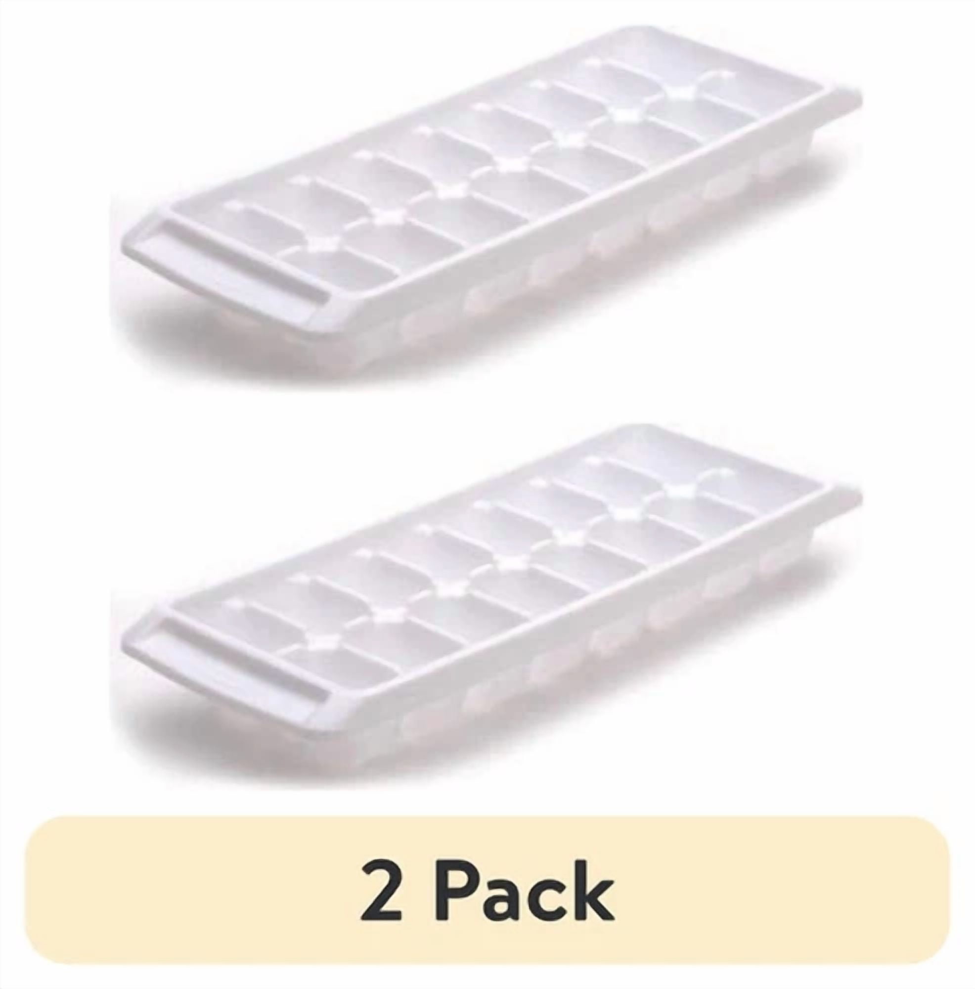 Quick Release Ice Cube Tray, Plastic, White, Rectangular