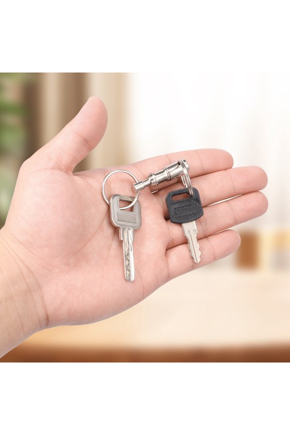 Quick Release Key Chain Easy to Install Pull Apart Key Chain Solid Double Spring Key Accessory Convenient to Use Silver Separate Lock Holder for Most Keys