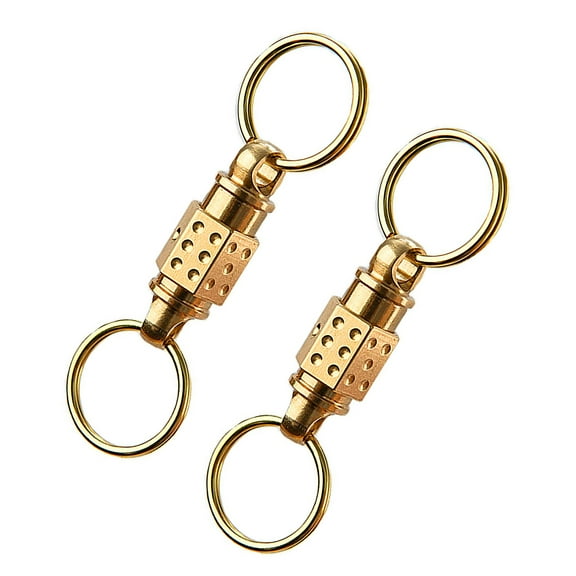 Quick Release Keychain Brass Pull-Apart Removable Keyring 2 packs Detachable Pull Apart Keychain