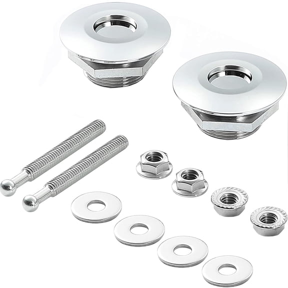 Quick Release Latch License Plate Lock Clip 1.25" Diameter Aluminum Alloy Car Hood Pins Lock Clip Kit for Bumper Hood License Plate (2 Pack - Silver)