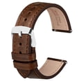 thumbnail image 1 of Quick Release Leather Watch Bands Genuine Watch Straps for Men Women,20mm Italian Leather Watch Strap,Light Brown with Stainless Steel Buckle, 1 of 9