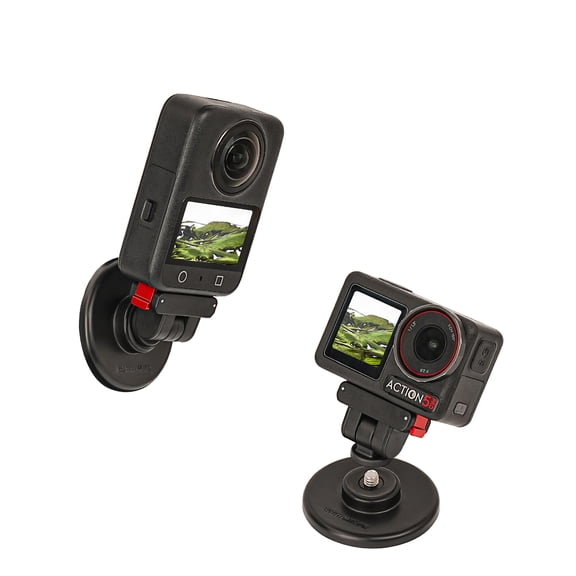 Quick-Release Magnetic Base For DJI OSMO 360/ Action 5 Pro/4/3/2 Camera Multi-functional Aluminum Alloy Magnetic Stand Base Desktop Holder with 1/4 Screw Hole& 180 Tilt Adjustment