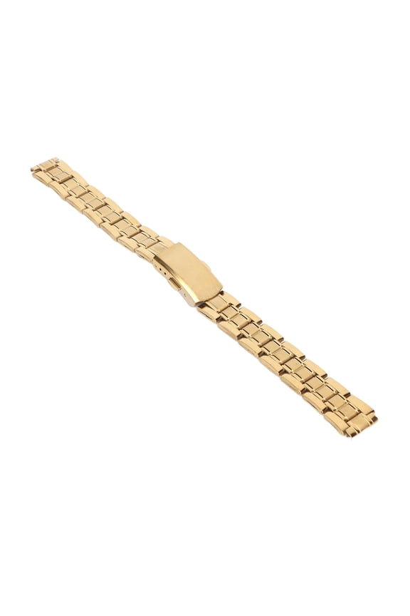 Quick Release Metal Strap for Men & Women, 14mm Golden Stainless Steel Watch Band with Double Lock Buckle