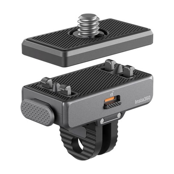 Quick Release Mount 2.0 Compatible with Insta360 X5, X4, Ace Pro & X3, Dual Interface Camera Mount with 1/4" & 2-Prong Adapter