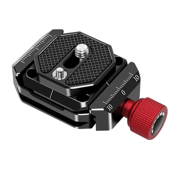 Quick Release Plate Clamp Base Mount with 1/4 and 3/8 Thread Screw Compatibility