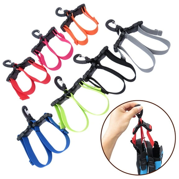 Quick Release Scuba Diving Fin Strap Holder Adjustable Length Sturdy Buckle Blue Fangkenuo