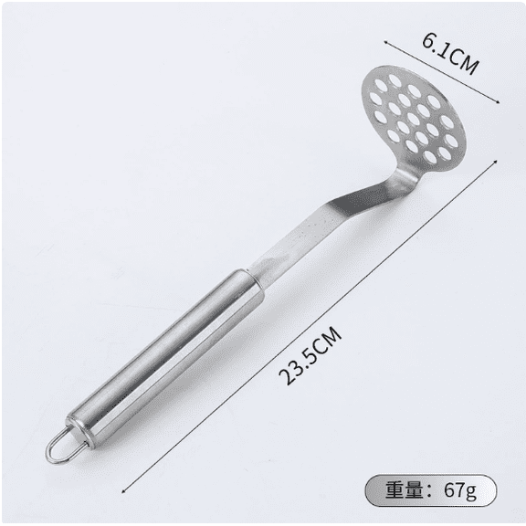 Quick-Release Stainless Steel Potato Masher Manual Fruit Vegetable Pressure Mud Machine Kitchen Children Food Crusher Complementary Gadget; Typpkmm