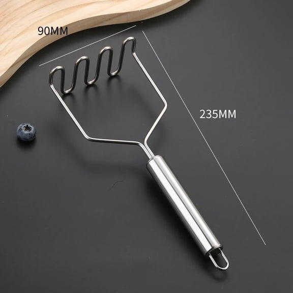 Quick-Release Stainless Steel Potato Masher Manual Fruit Vegetable Pressure Mud Machine Kitchen Children Food Crusher Complementary Gadget; Typpkmm