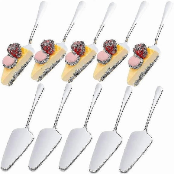 Stainless Steel Cake Server 10pcs for Kitchen, Restaurant, Home Baking Essentials