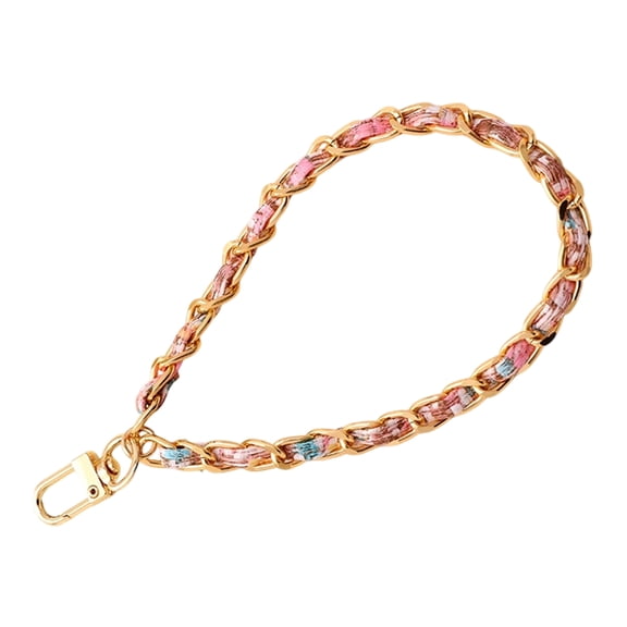 Quick Releases Phone Chain Wrist Strap Colorful Braided Anti Fade Key ChainCha--Artistic Metal Phone Strap For Mobile Devices Secure Holder With DIY Pattern