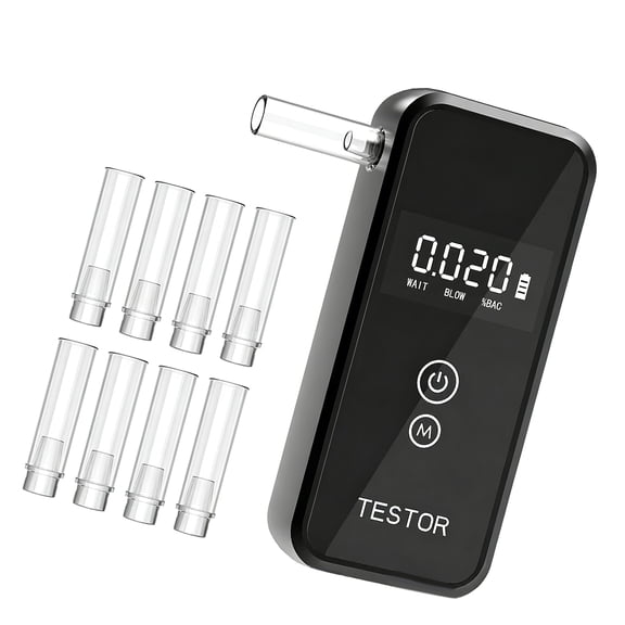 Quick Response Blowing Alcoholicity Tester Professional LCD Digital Display Drunk Driving Detector Portable Breathalyzer