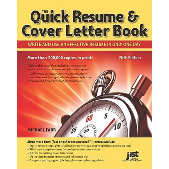 Pre-Owned The Quick Resume & Cover Letter Book: Write and Use an Effective Resume in Just One Day (Quick Resume and Cover Letter Book) (Paperback) 1593578563 9781593578565