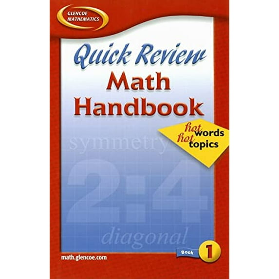 Pre-Owned Quick Review Math Handbook: Hot Words, Hot Topics, Book 1, Student Edition (Hardcover) 0078600839 9780078600838