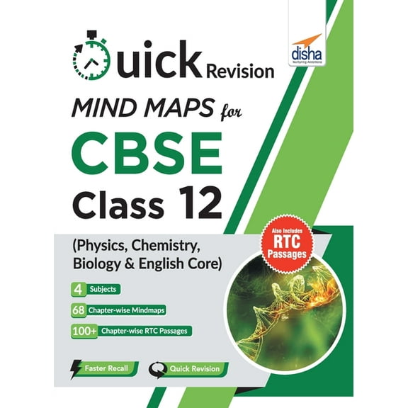 Quick Revision MINDMAPS for CBSE Class 12 Physics Chemistry Biology & English Core, (Paperback)