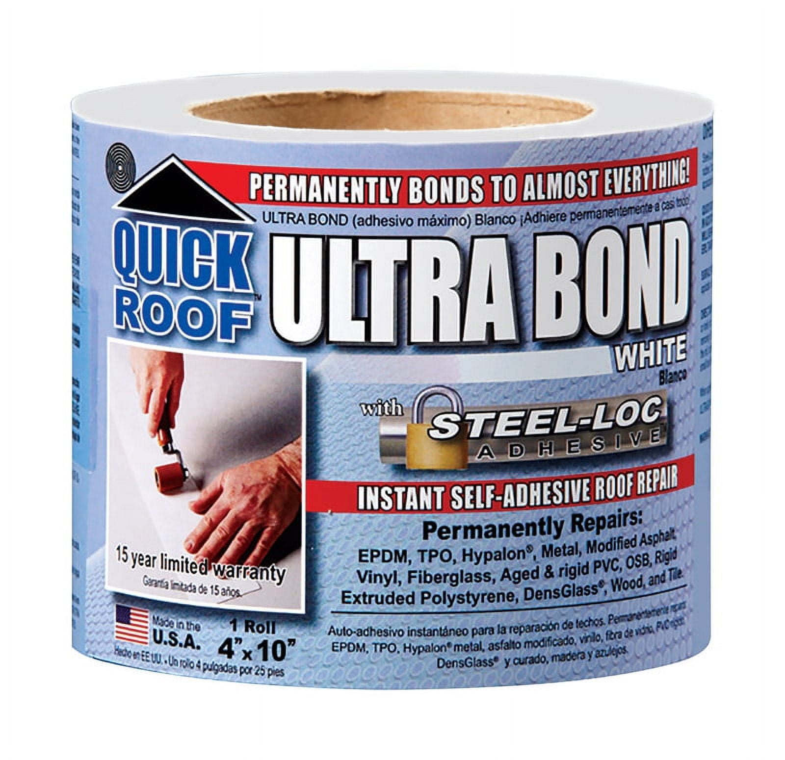 Quick Roof Ultra Bond 4 in. White Self-Adhesive Roof Repair Tape