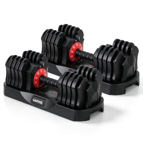 Quick Rotary Adjustable Dumbbell Set, 10-55 lb Single Hand Weight for Home Gym Strength Training - Compact Free Weights - Smooth Rotary Selection - Color R, 55 lb