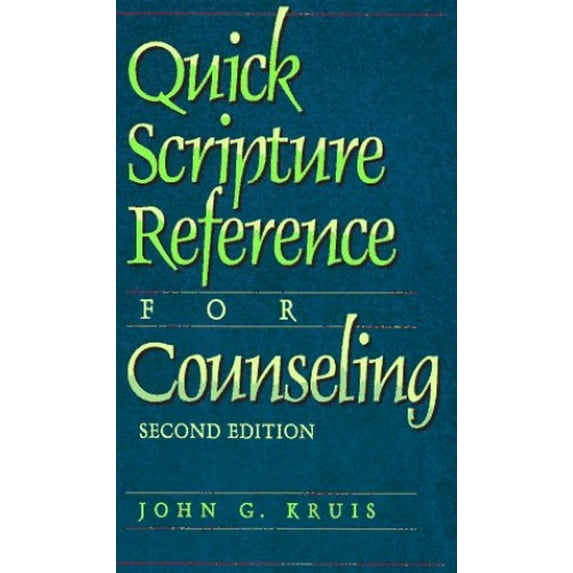 Pre-Owned Quick Scripture Reference for Counseling (Paperback) 0801052610 9780801052613