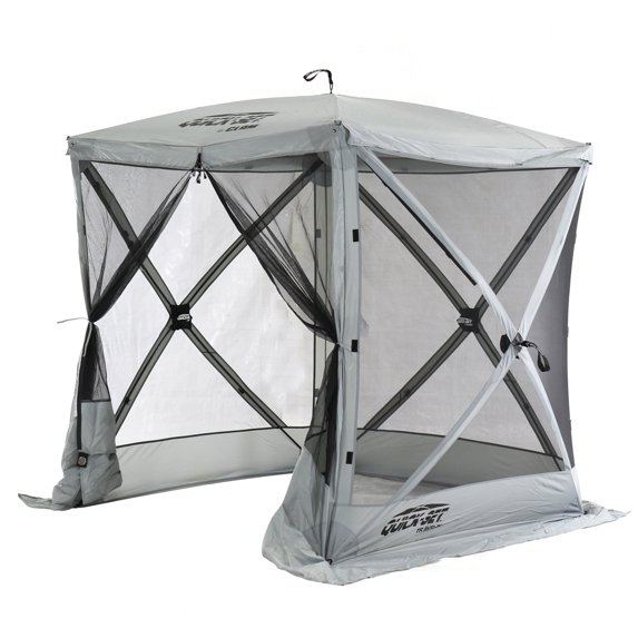 Quick-Set Traveler Outdoor Gazebo Canopy Shelter Screen Tent, Gray