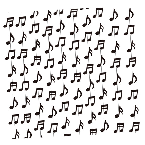 Quick Setups Black Musical Notes Party Decorations for Easy Installation at Music Themed Event Recycled User Friendly Paper