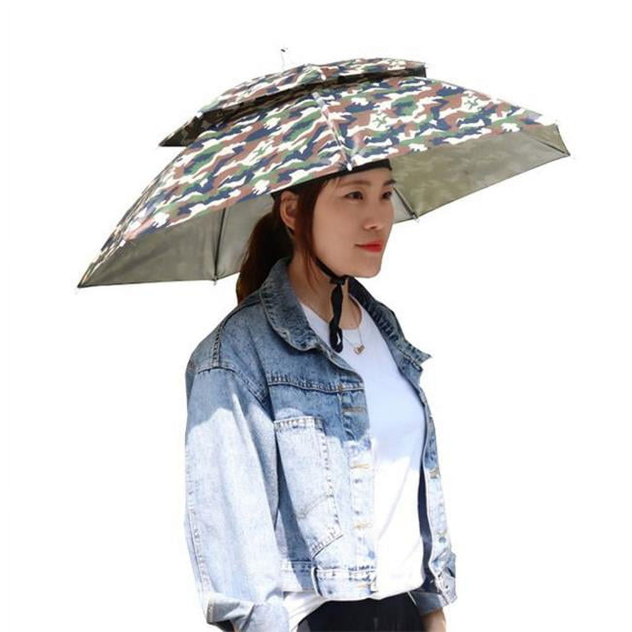 Camouflage umbrella hat on sale