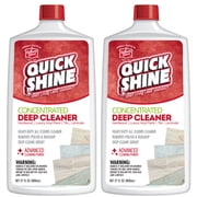 Quick Shine Concentrated Deep Floor Cleaner / Wax Remover 54oz 2 - 27oz Bottles Pro-Level Cleaning