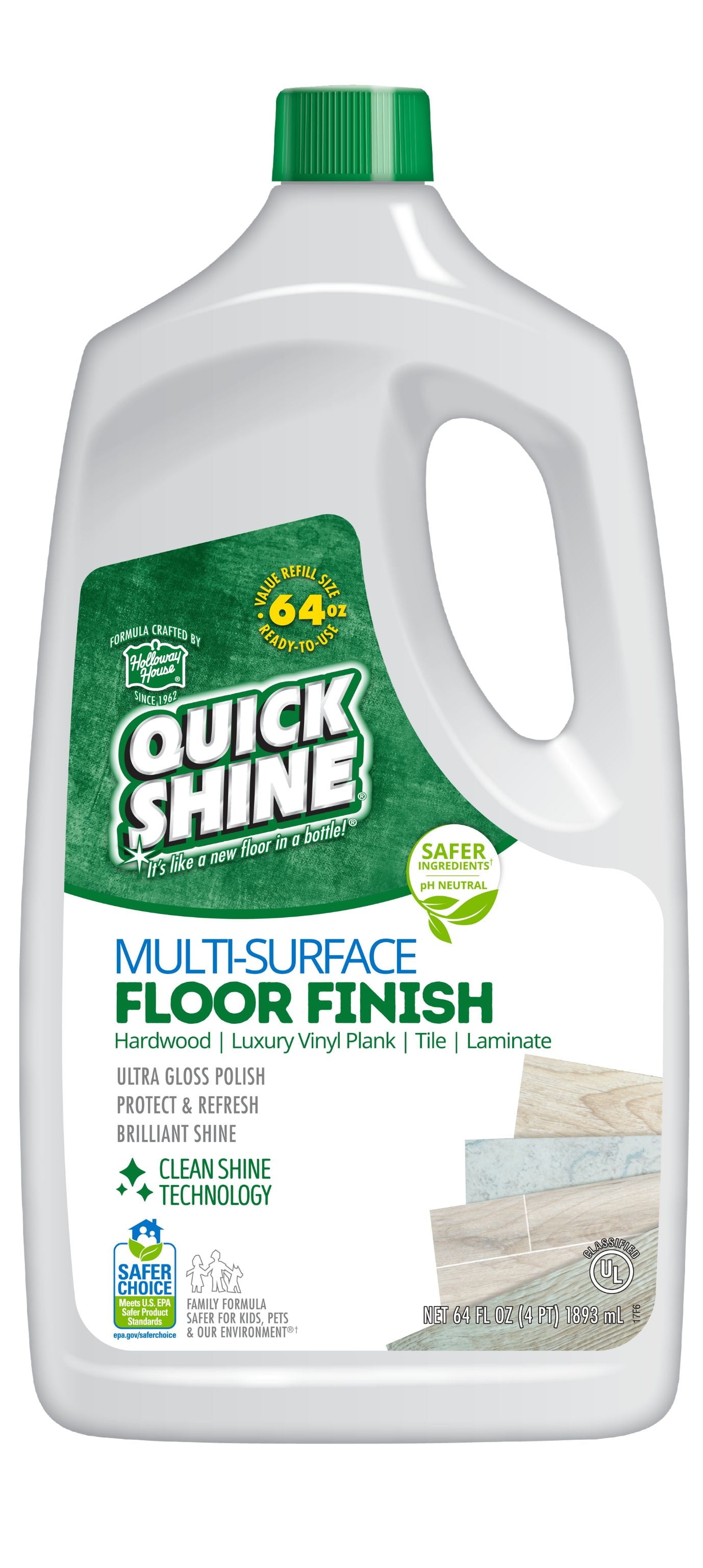 Quick Shine Floor Finish, 64 fl oz