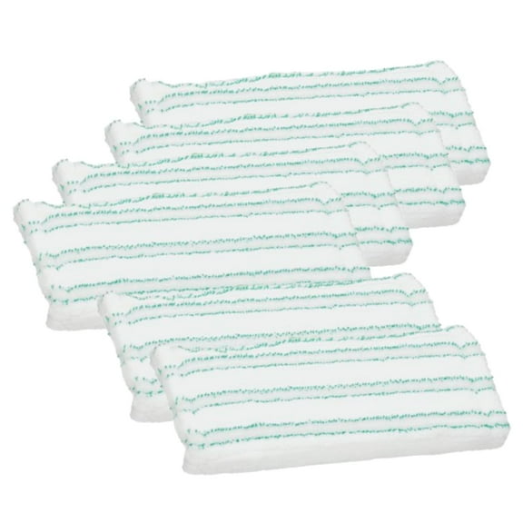 Quick Shine Hard Surface Floor Mop Refill Pads-6Pk, Washable & Reusable, Locks & Traps Pet Hair & Debris, Damp for Cleaning/Polishing or Dry for Dusting, Dual Action Scrubbing Strips Polish & Clean