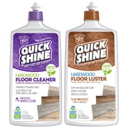 Quick Shine High Traffic Hardwood Floor Cleaner & Floor Polish Combo Pack, w/ Plant Derived Carnauba & Safer Choice Certified pH Neutral Formula, Restore & Protect, Fills in Micro Scratches