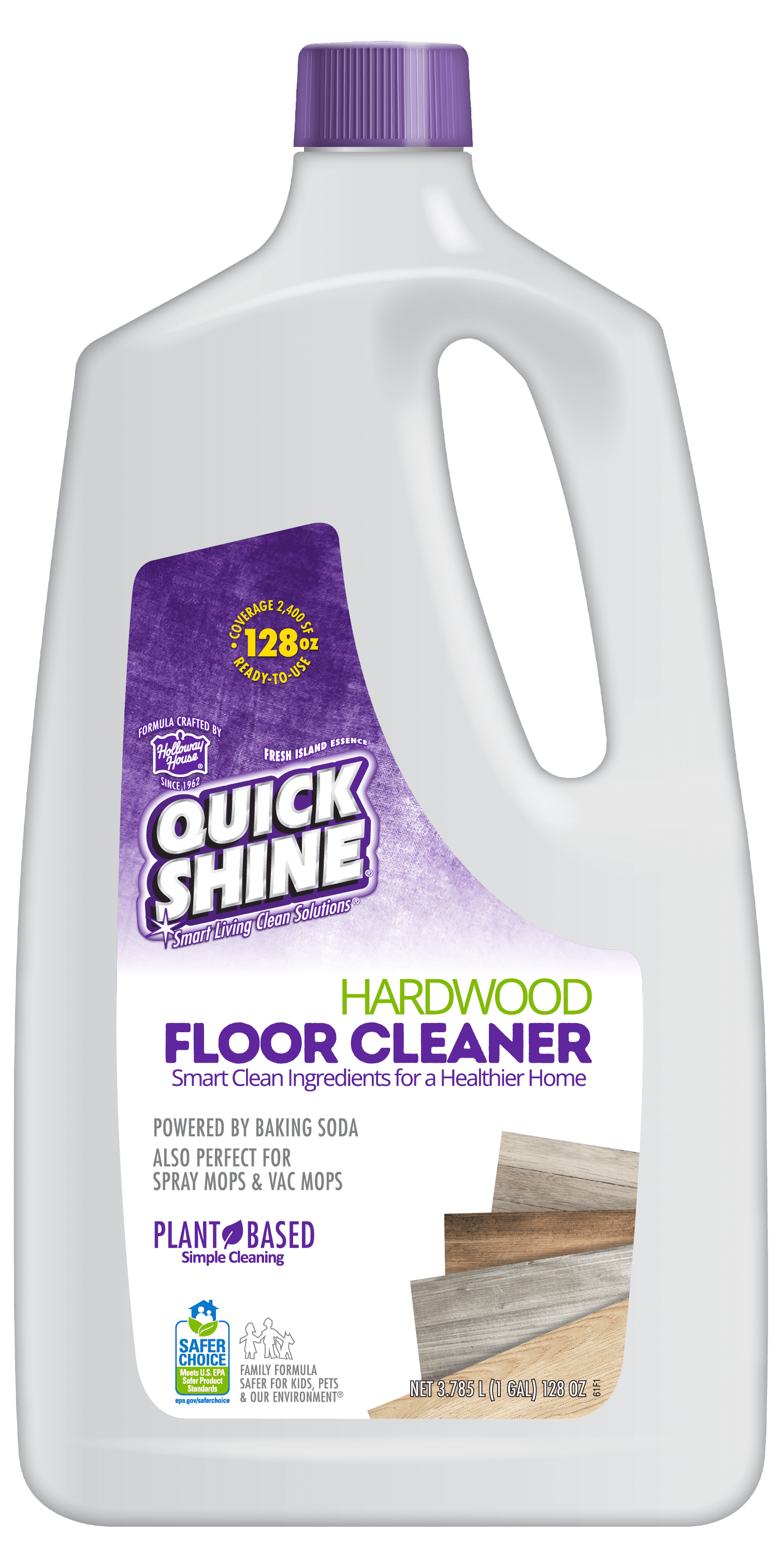 Quick Shine High Traffic Hardwood Floor Cleaner Refill, 128 fl. oz