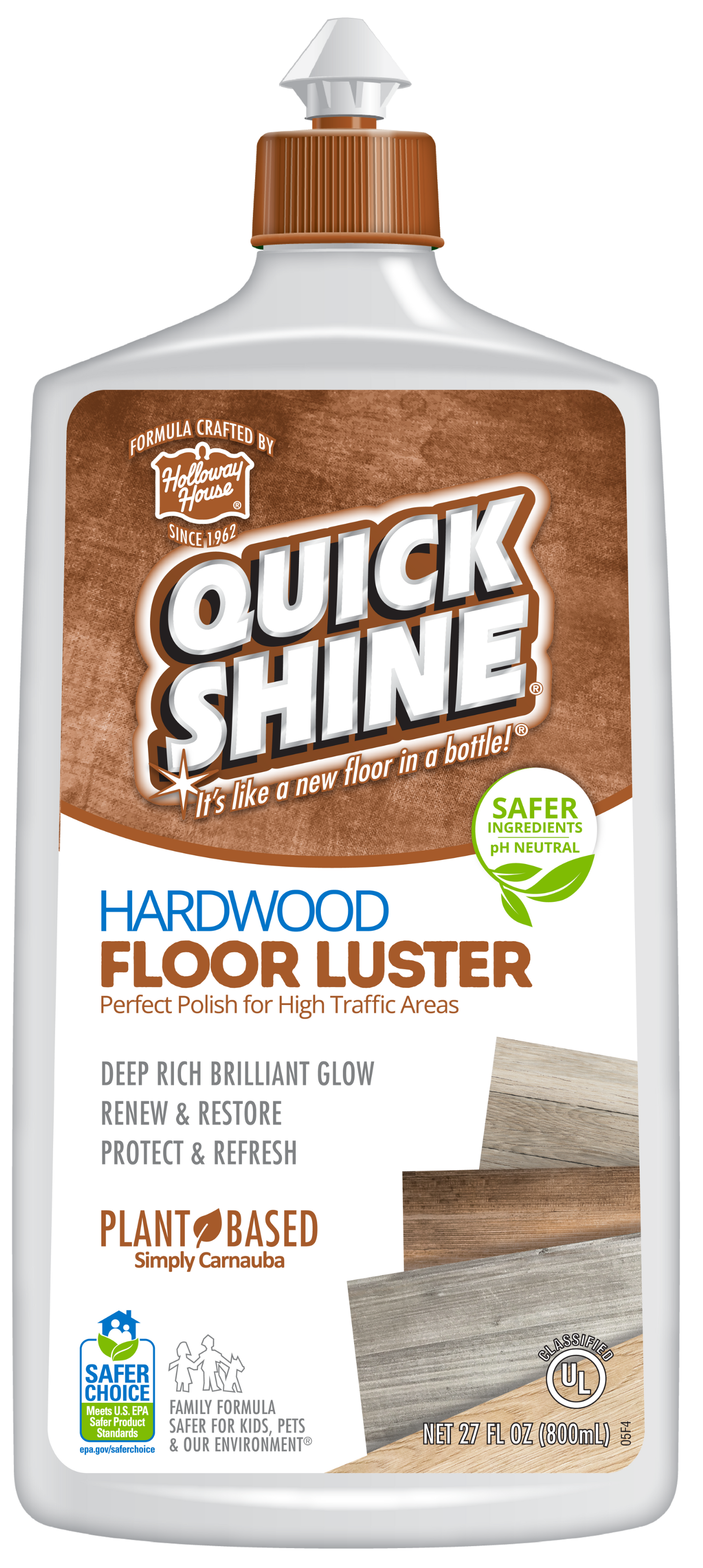 Quick Shine High Traffic Hardwood Floor Luster, 27 fl oz, Unscented Household Floor Cleaner & Polish - image 1 of 18