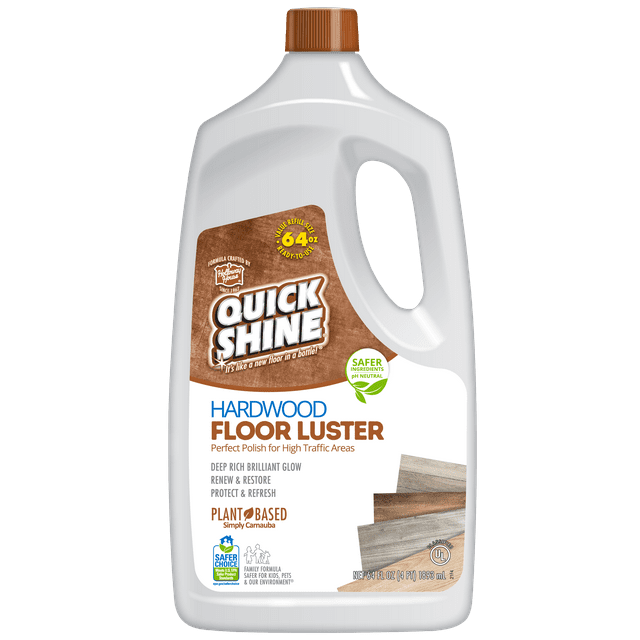 Quick Shine High Traffic Hardwood Floor Luster, 64 fl oz, Unscented