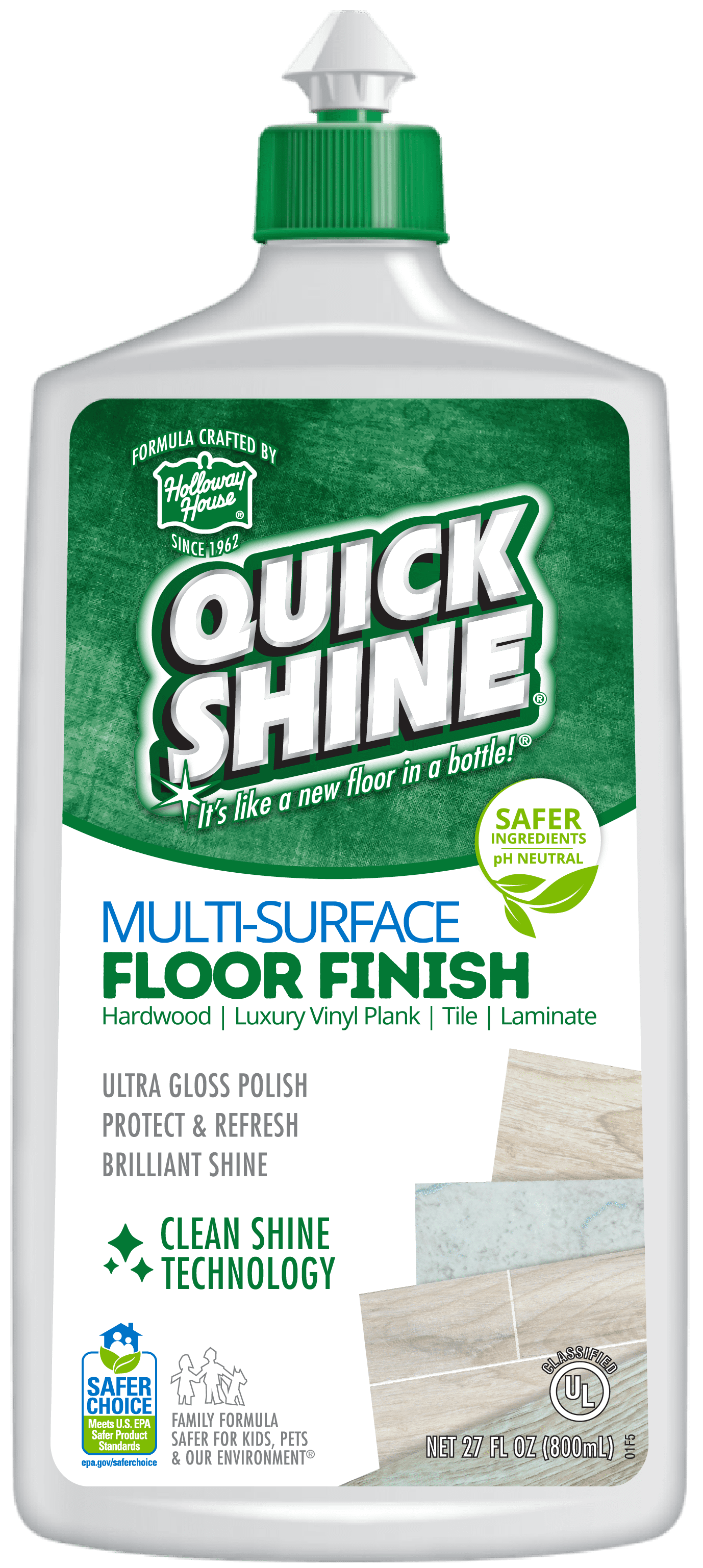 Quick Shine Multi-Surface Floor Finish - 27 oz btl